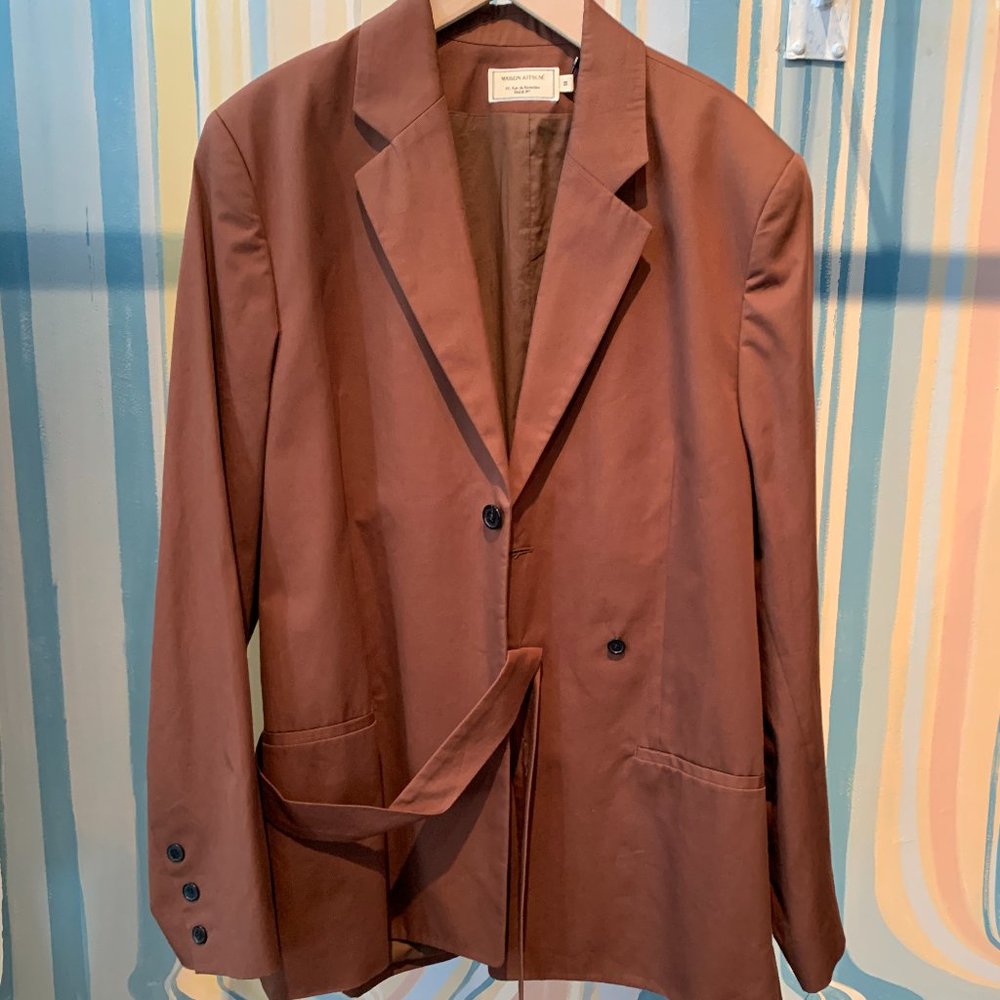 Maison Kitsune 2 Buttons Belted Jacket